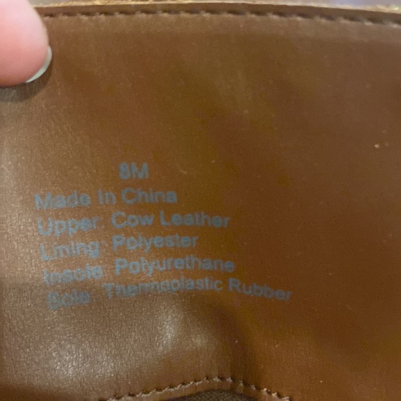 Tall tan leather boots, NEW, side, zipper.  Gibson Latimer size 8 - Picture 6 of 8